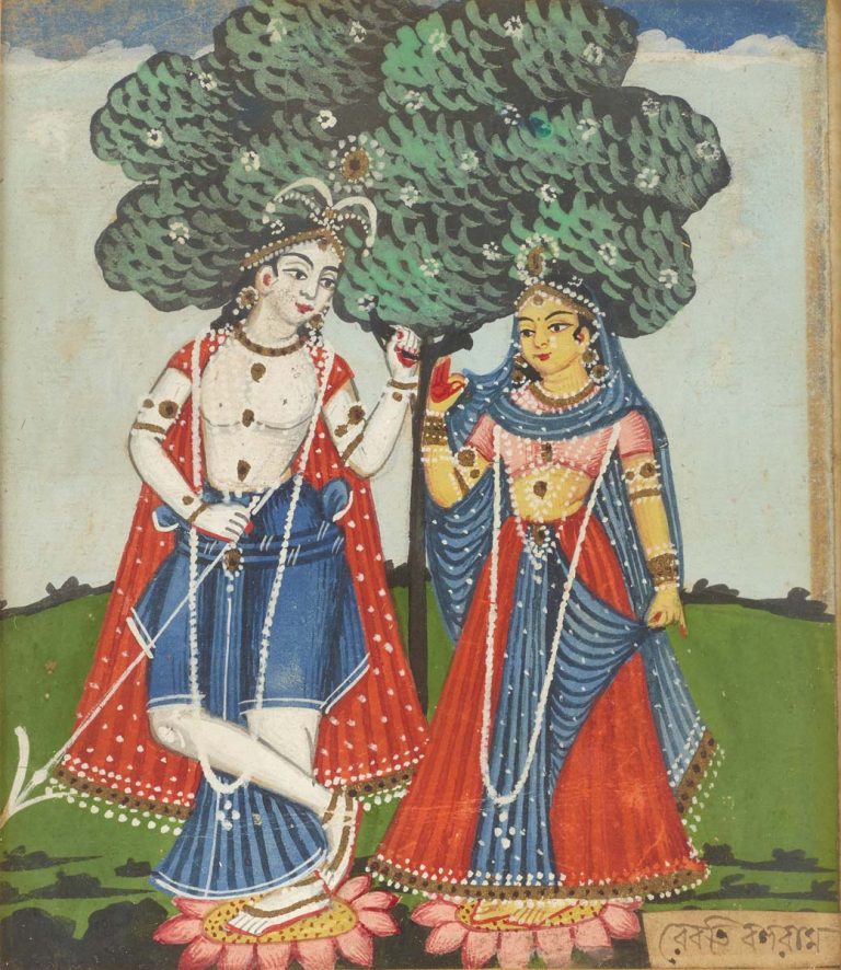 Bengali image of Balaram and Revati (wife)